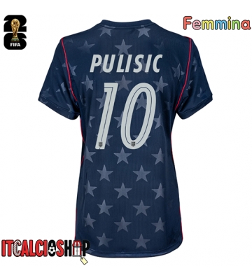 Stati Uniti Christian Pulisic #10 Seconda Maglia Femmina Mondiali 2026 Manica Corta
